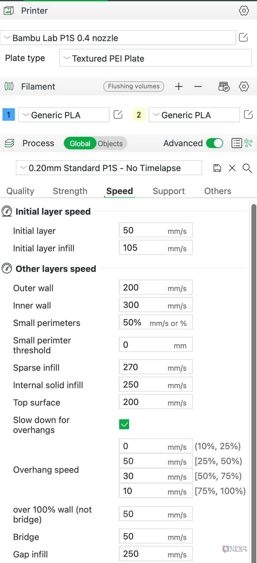 bambu print speed