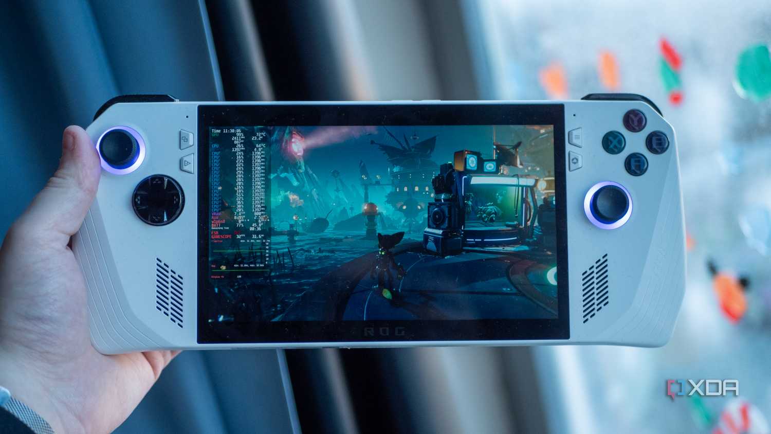 Ratchet & Clank: Rift Apart running on the Asus ROG Ally