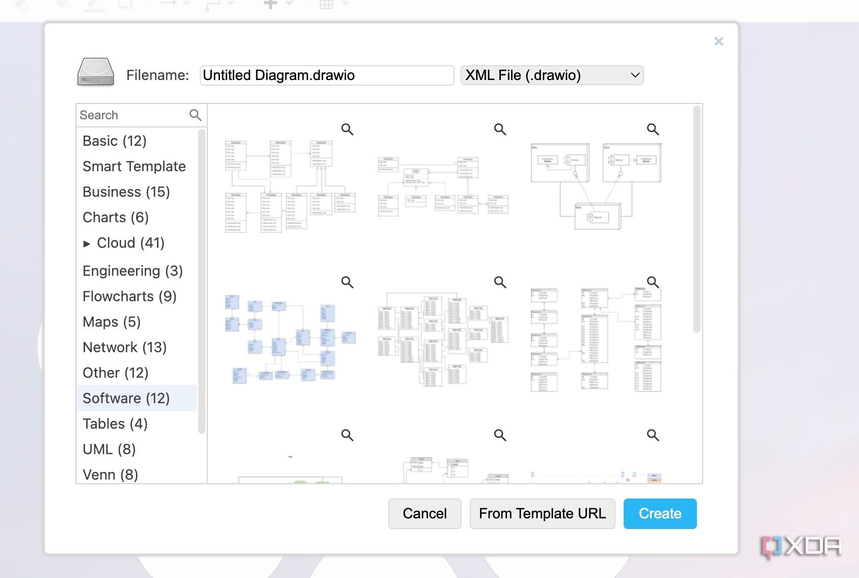 draw.io software template