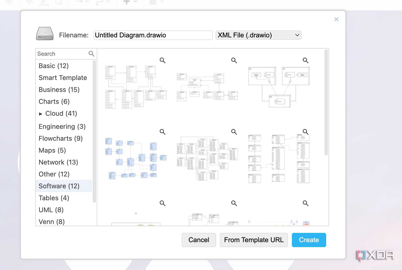 draw.io software template