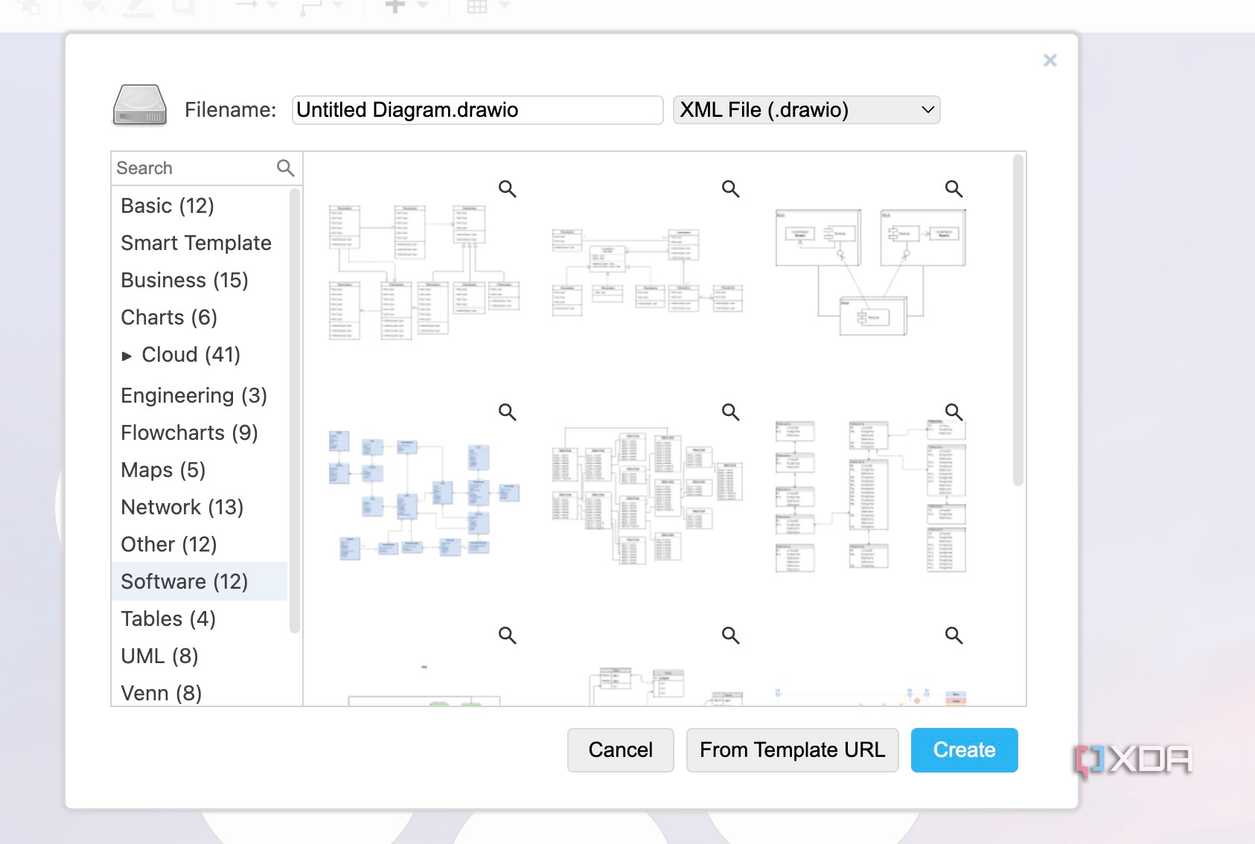 draw.io software template