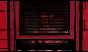 bigby wolf seen behind window blinds in the wolf among us