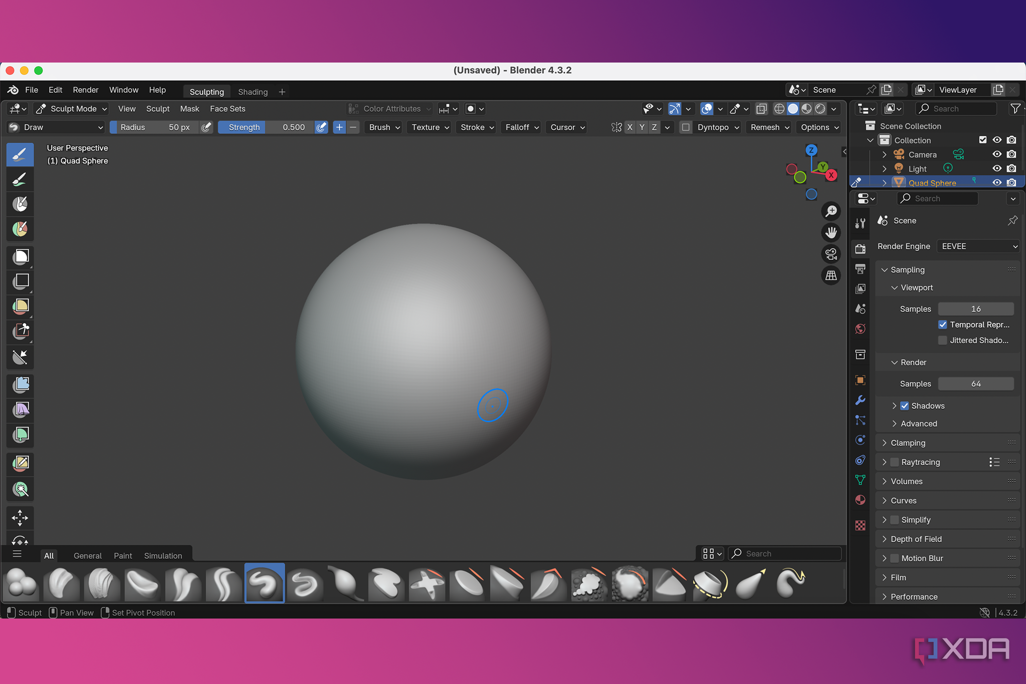 Blender sphere model