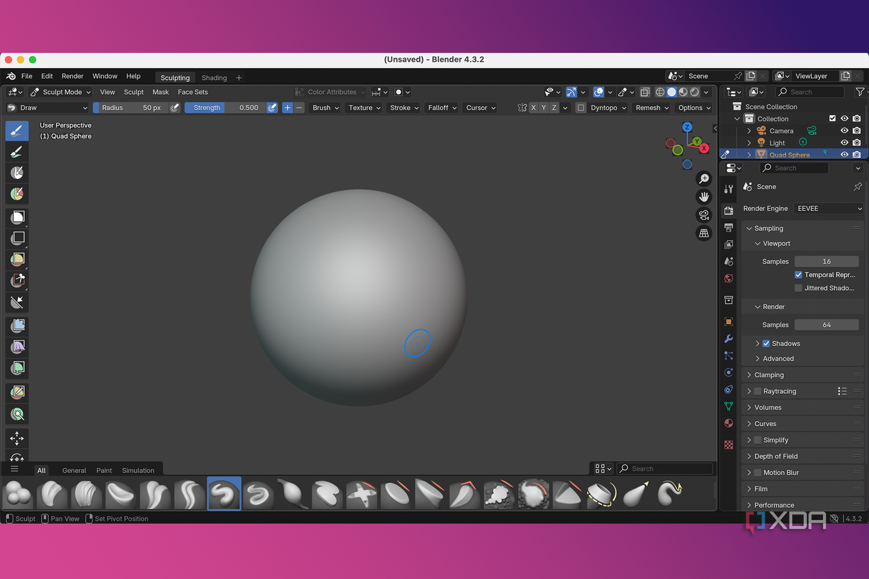 Blender sphere model
