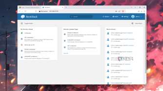 The BookStack web UI
