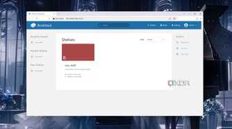 The BookStack web UI