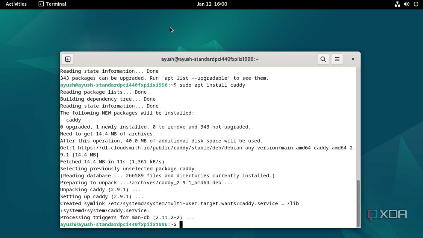 Setting up Caddy in Debian