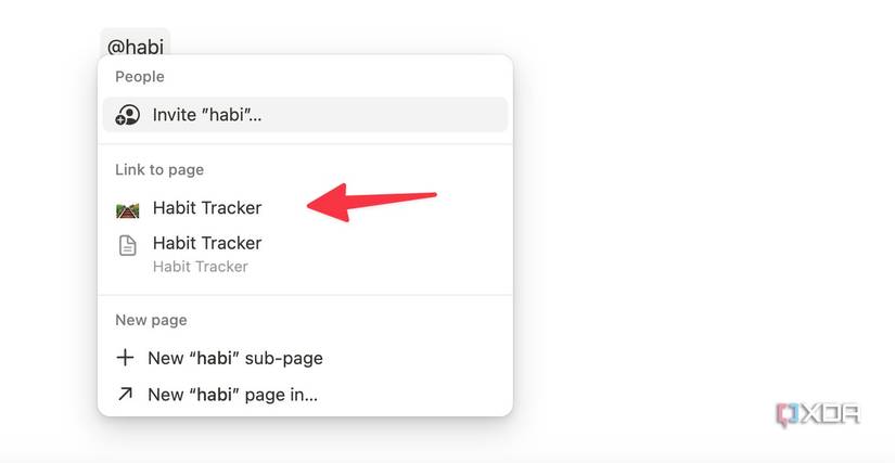 link pages in Notion