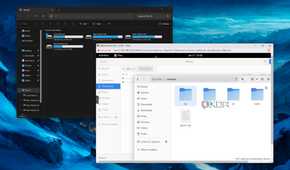 Running a Debian VM on Proxmox, with the Windows 11 File Explorer open in the background