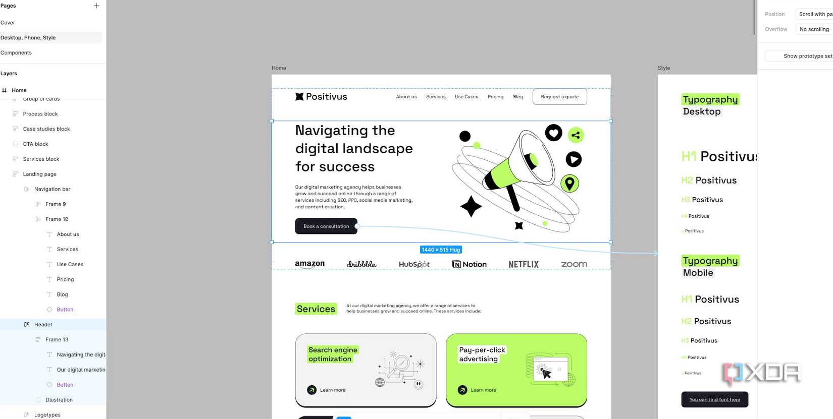 Here's how you can use Figma to design an entire website prototype