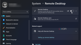 showing how to disable remote desktop access to your webcam