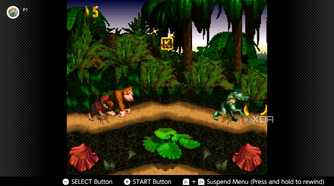 Screenshot of Donkey Kong Country for the Super Nintendo on the Nintendo Switch Online service