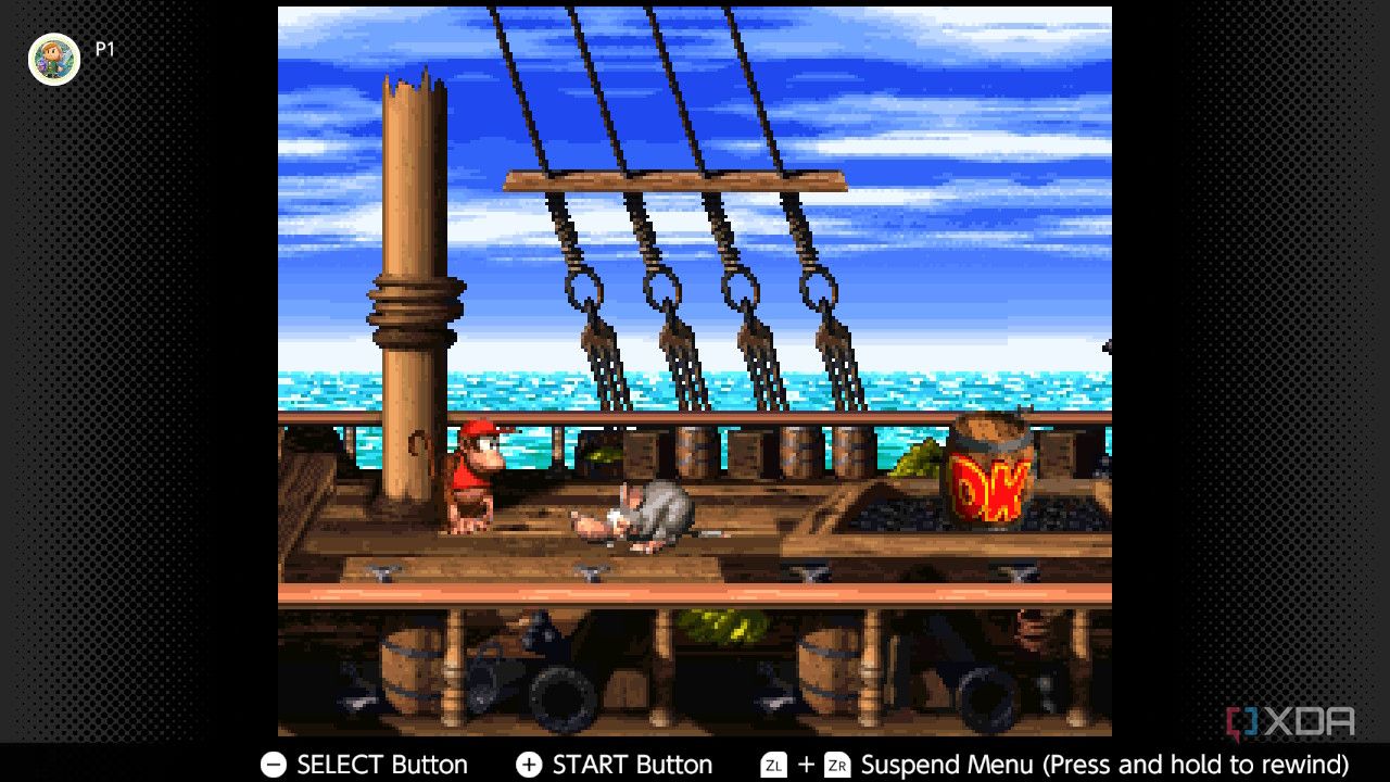 Screenshot of Donkey Kong Country 2 for the Super Nintendo on the Nintendo Switch Online service