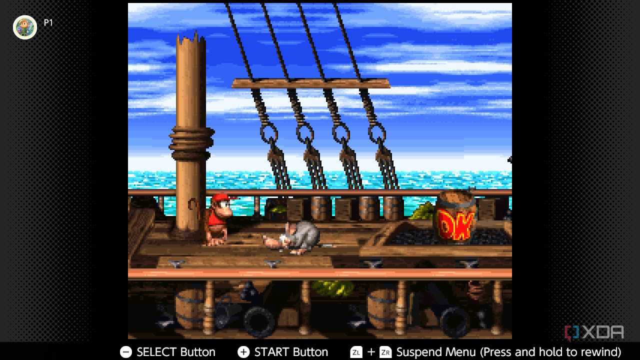 Screenshot of Donkey Kong Country 2 for the Super Nintendo on the Nintendo Switch Online service