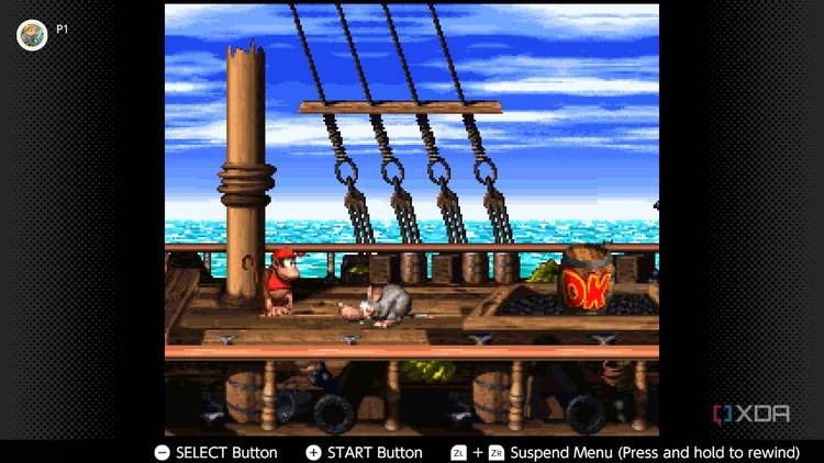 Screenshot of Donkey Kong Country 2 for the Super Nintendo on the Nintendo Switch Online service