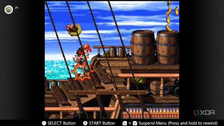 Screenshot of Donkey Kong Country 2 for the Super Nintendo on the Nintendo Switch Online service