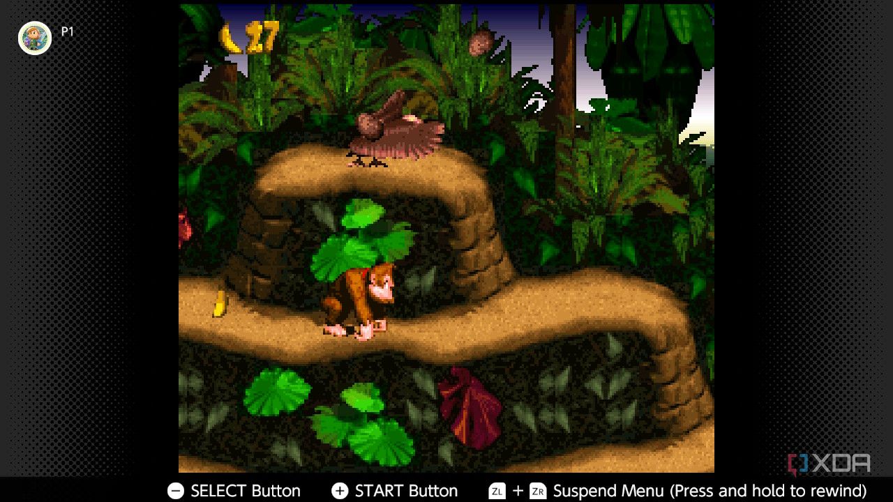 Screenshot of Donkey Kong Country for the Super Nintendo on the Nintendo Switch Online service