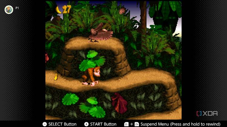 Screenshot of Donkey Kong Country for the Super Nintendo on the Nintendo Switch Online service