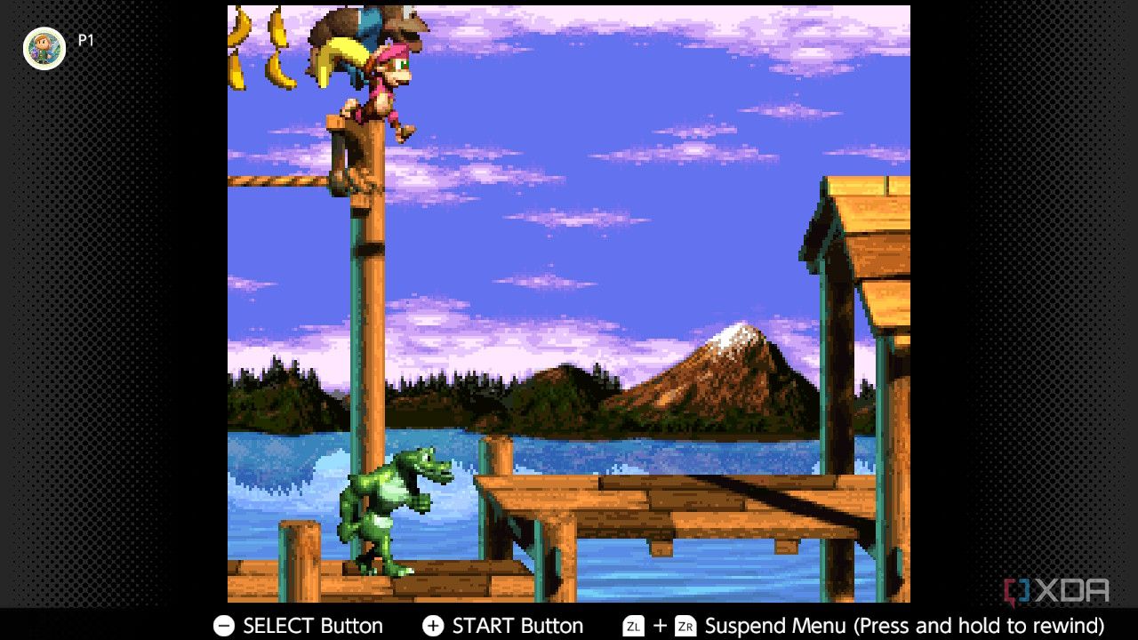 Screenshot of Donkey Kong Country 3 for the Super Nintendo on the Nintendo Switch Online service