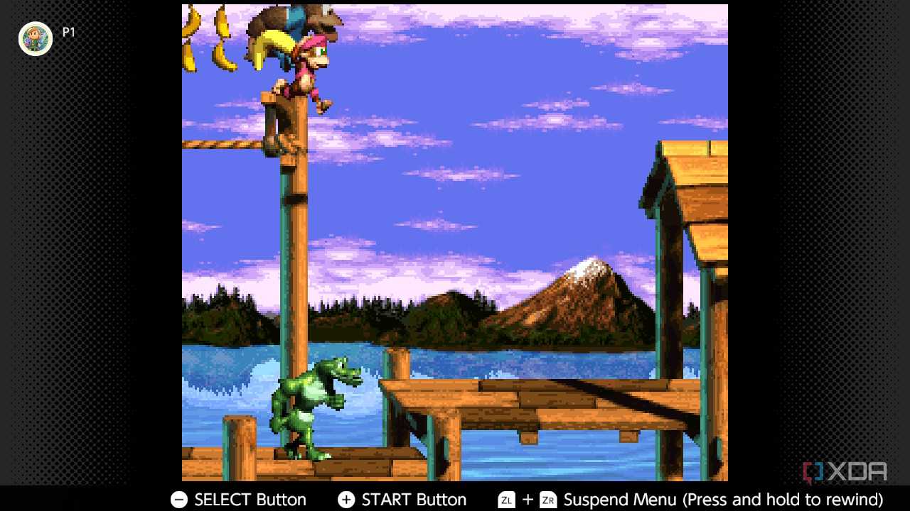 Screenshot of Donkey Kong Country 3 for the Super Nintendo on the Nintendo Switch Online service
