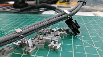 custom sleeved pc psu cable with cable combs