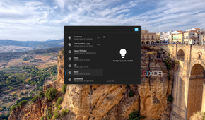 Screenshot of Flow Launcher showing Home Assistant commands for a light bulb using the HA-Commander plug-in