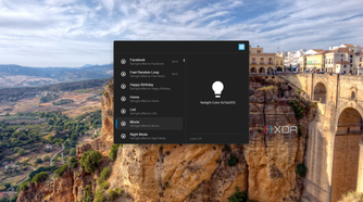 Screenshot of Flow Launcher showing Home Assistant commands for a light bulb using the HA-Commander plug-in