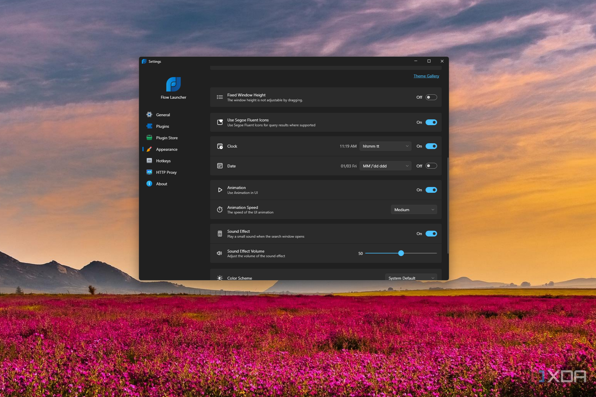 Screenshot of Flow Launcher settings