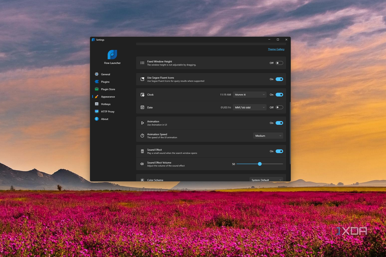 Screenshot of Flow Launcher settings