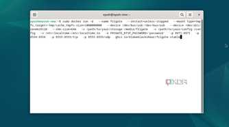 The Docker command to deploy a Frigate container