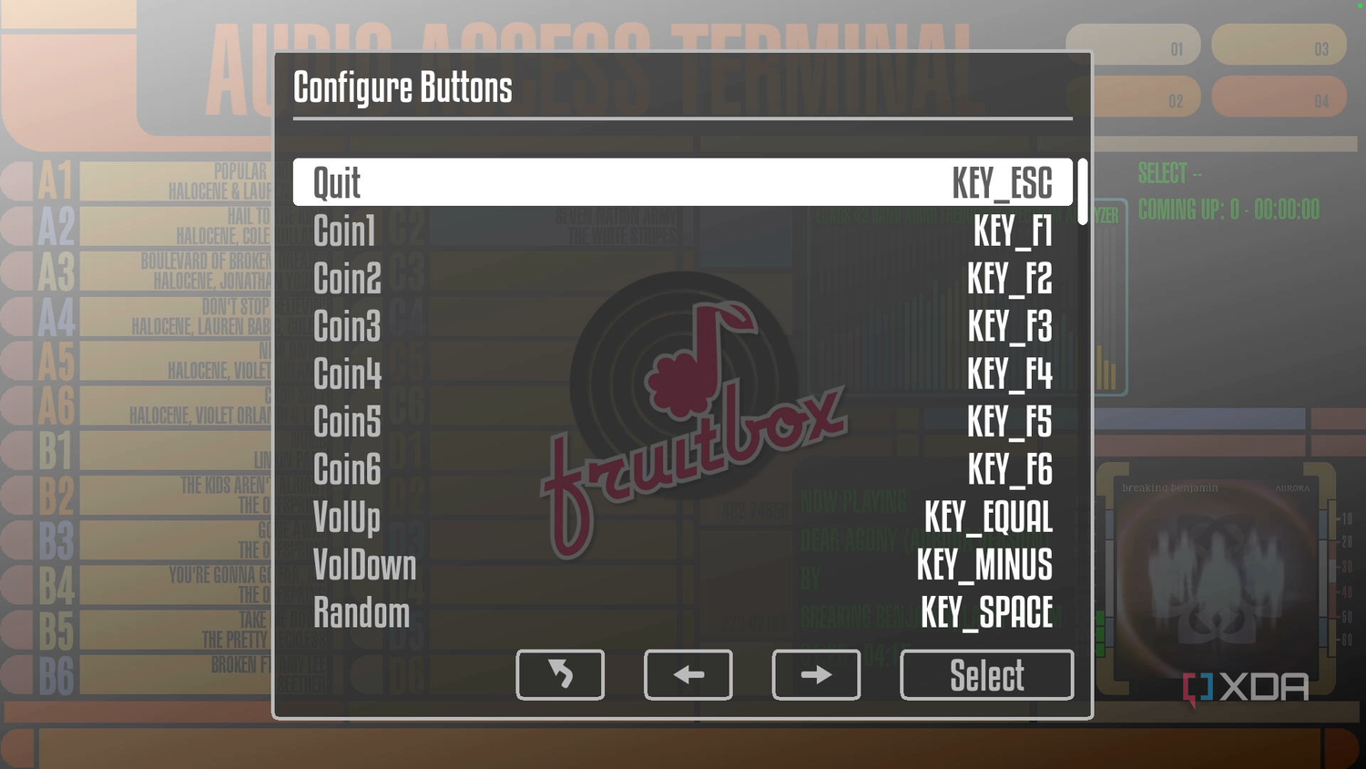 Fruitbox Configure Buttons