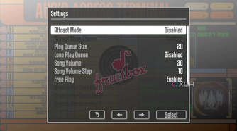 Fruitbox Settings Menu