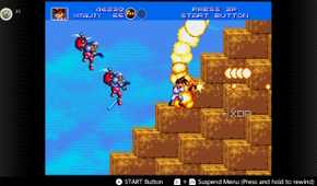 Screenshot of Gunstar Heroes for the Sega Genesis on the Nintendo Switch Online service
