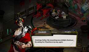 Screenshot of gameplay from Hades.