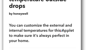 IFTTT smart home applet settings