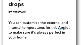 IFTTT smart home applet settings