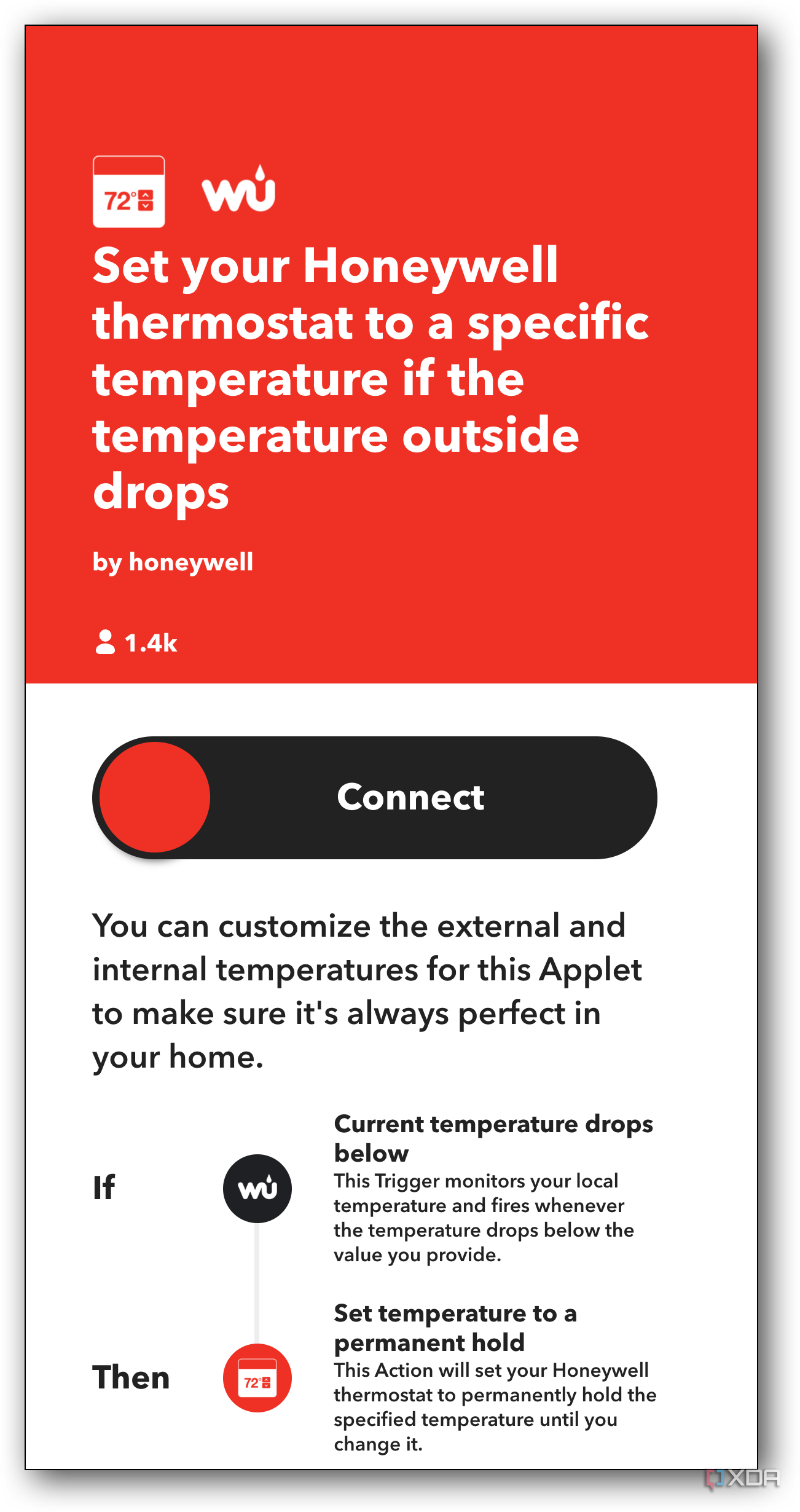 IFTTT smart home applet