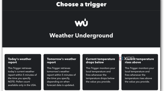 IFTTT WU trigger