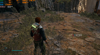 Jedi Survivor running on PC while monitoring with MSI Afterburner