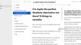 Markdown notes in Joplin