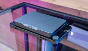 Angled view of the Khadas Mind AI Dev Kit mounted on the Mind Dock
