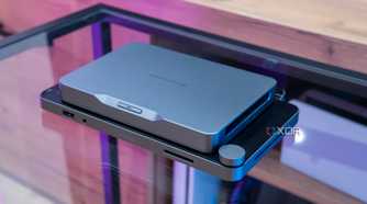 Angled view of the Khadas Mind AI Dev Kit mounted on the Mind Dock