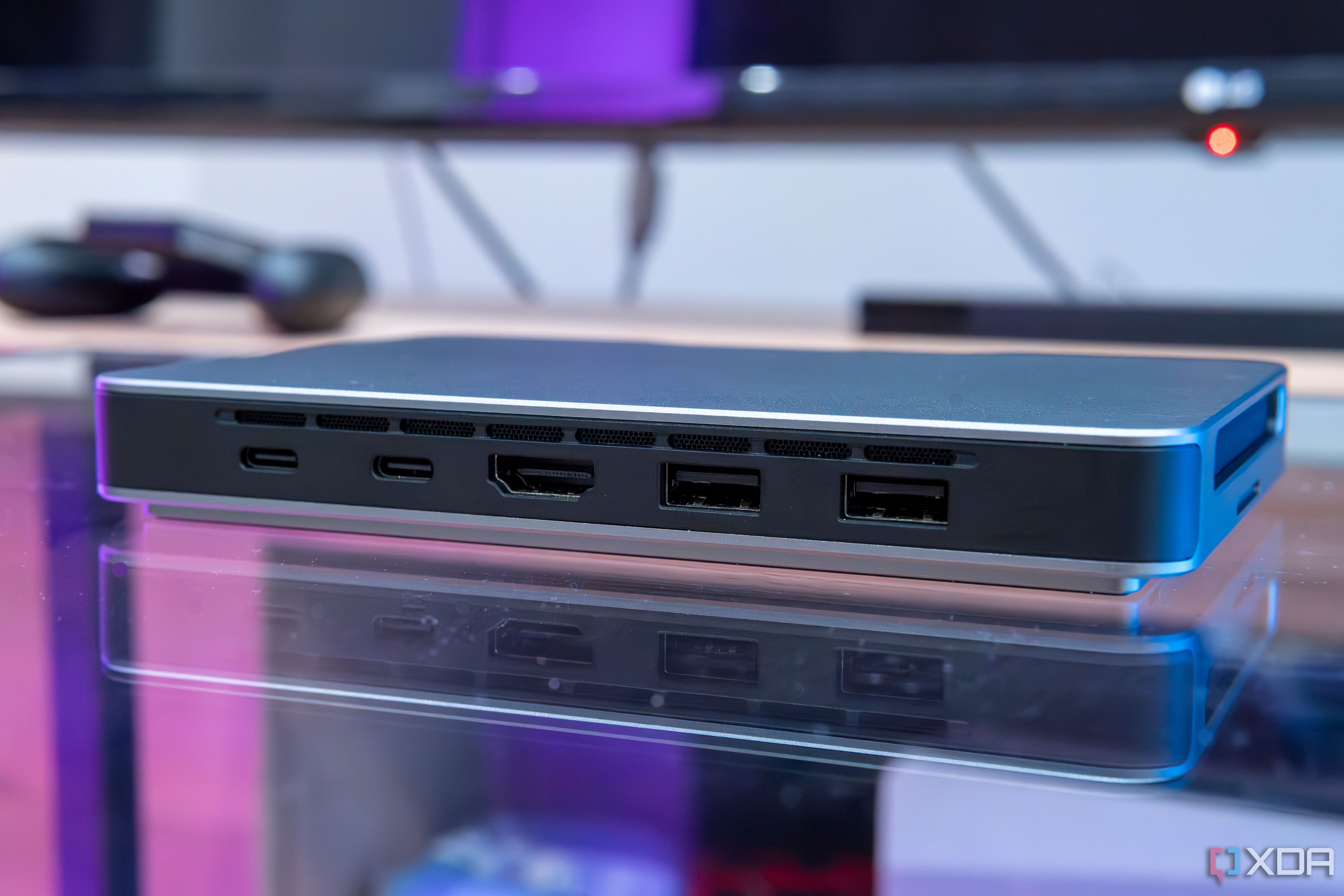 Rear angled view of the Khadas Mind AI Dev Kit showing off its ports