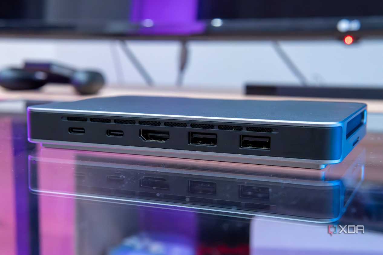 Rear angled view of the Khadas Mind AI Dev Kit showing off its ports