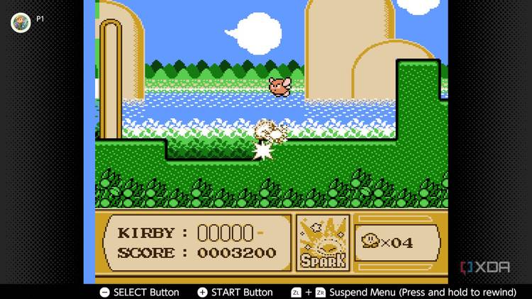 Screenshot of Kirby's Adventure on the NES