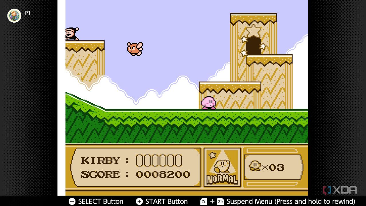 Screenshot of Kirby's Adventure on the NES