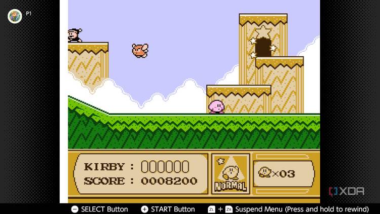 Screenshot of Kirby's Adventure on the NES