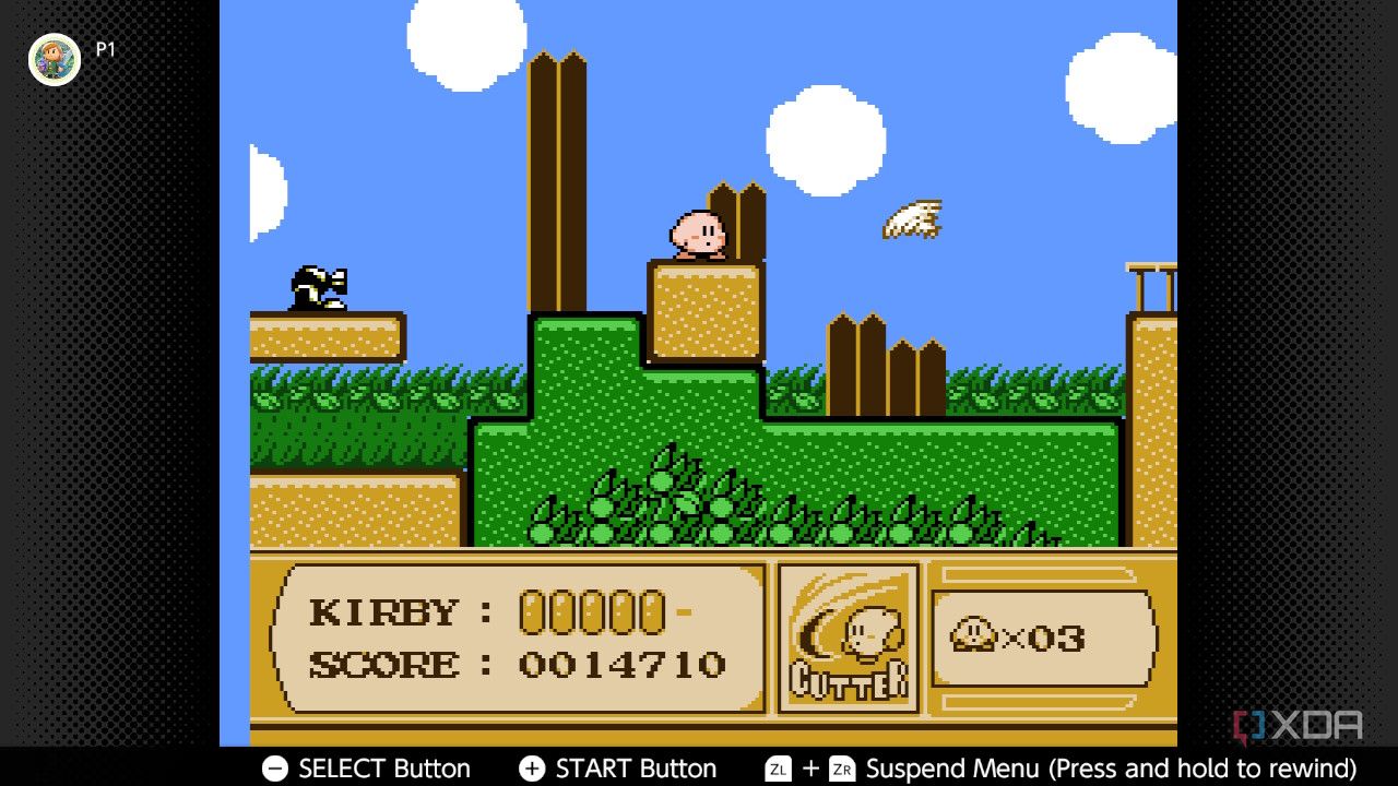 Screenshot of Kirby's Adventure on the NES
