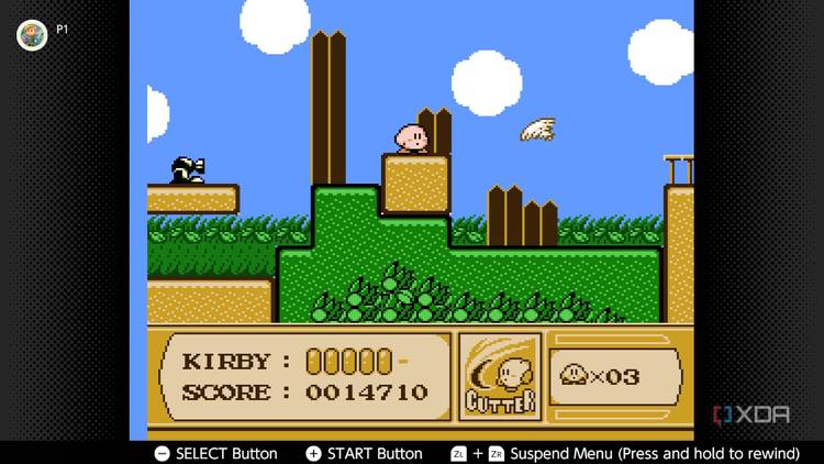 Screenshot of Kirby's Adventure on the NES