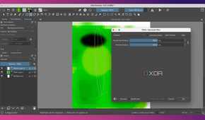 Krita Gaussian blur filter